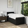 vidaXL Box Spring Bed with Mattress Black King Single Fabric