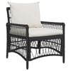 vidaXL Garden Chair with Cushion Black 73 x 61 x 77 cm Poly Rattan