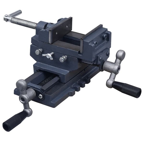 vidaXL Manually Operated Cross Slide Drill Press Vice 70 mm