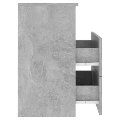 vidaXL Bed Cabinet Concrete Grey 50x32x60 cm