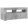 vidaXL TV Cabinet with LED Lights Concrete Grey 90x35x40 cm