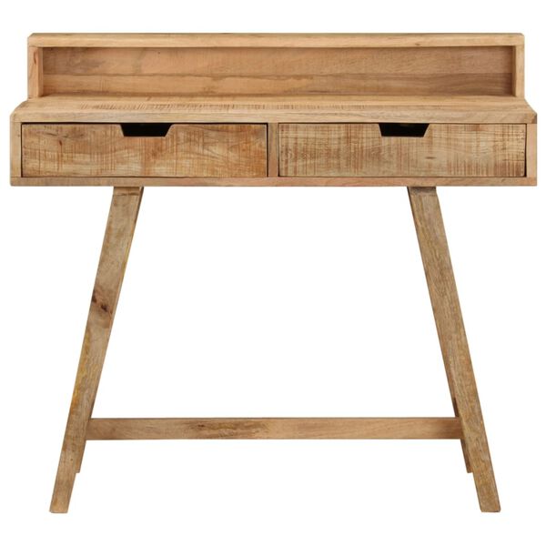 vidaXL Desk 100x45x90 cm Solid Rough Mango Wood