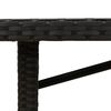 vidaXL Garden Table with Glass Top Black 190x80x74 cm Poly Rattan