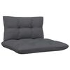 vidaXL Garden Middle Sofa with Cushions White Solid Pinewood