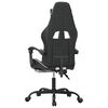 vidaXL Swivel Gaming Chair with Footrest Black&White Faux Leather