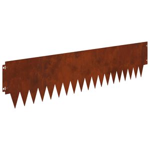 vidaXL Lawn Edging 20 pcs 103 x 25 cm Steel Rusty