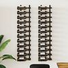 vidaXL Wall-mounted Wine Racks for 48 Bottles 2 pcs Black Iron