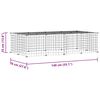 vidaXL 20-Panel Pet Cage with Door Black 35x35 cm Steel