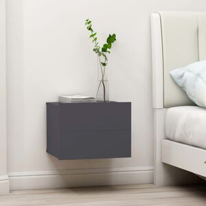 vidaXL Bedside Cabinet | Grey | Engineered wood | Standard | Bedside Cabinet