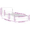 vidaXL Bed Frame "Dover" Dark Grey 107x203 cm King Single Fabric