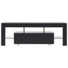 vidaXL TV Cabinet with LED Lights High Gloss Black 130x35x45 cm