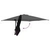 vidaXL Garden Parasol Black 248.5 x 247.5 x 160 cm Polyester and Steel