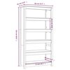 vidaXL Book Cabinet 80x35x154 cm Solid Wood Pine
