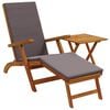 vidaXL Reclining and Folding Sunlounger 2 pcs Solid Acacia Wood