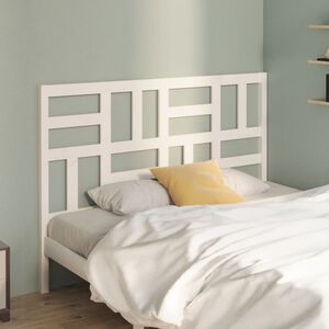 vidaXL Bed Headboard White 141x4x104 cm Solid Wood Pine