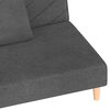 vidaXL 2-Seater Sofa Bed with Two Pillows Dark Grey Fabric