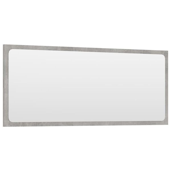vidaXL Bathroom Mirror Concrete Grey 90x1.5x37 cm Engineered Wood