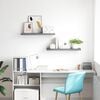 vidaXL Floating Wall Shelves 2 pcs Grey 80x23.5x3.8 cm MDF