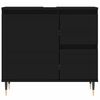 vidaXL Bathroom Cabinet Black 65x33x60 cm Engineered Wood
