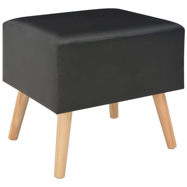 vidaXL Bedside Cabinets 2 pcs Black 40x35x40 cm Faux Leather