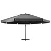 vidaXL Garden Parasol with Aluminium Pole 600 cm Anthracite