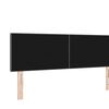 vidaXL LED Headboard with LED Strip Lights Dark Grey 144 cm Polyester