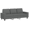 vidaXL 3-Seater Sofa with Footstool Dark Grey 180 cm Fabric