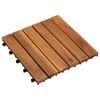 vidaXL Decking Tile 10 pcs Brown 30 x 30 cm Acacia Hardwood