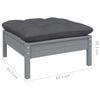 vidaXL 3 Piece Garden Lounge Set with Anthracite Cushions Pinewood