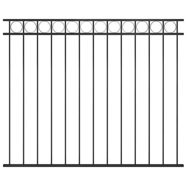 vidaXL Fence Panel Assen Steel 1.7x1.5 m Black