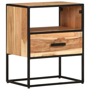 vidaXL Bed Cabinet | Natural brown, black
