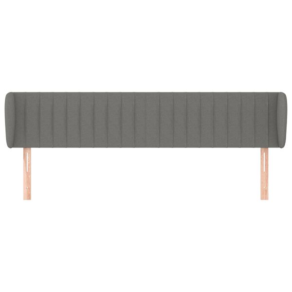 vidaXL Headboard with Ears Dark Grey 163 cm Fabric