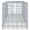 vidaXL Gabion Basket with Cover 350x100x100 cm Galvanised Iron