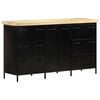 vidaXL Sideboard 140x38x76 cm Rough Mango Wood