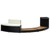vidaXL Spa Surround Black Poly Rattan and Acacia Wood