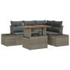 vidaXL Garden Sofa Set 5 pcs Grey Poly rattan