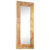vidaXL Hand-Carved Mirror 110x50x2.5 cm Solid Mango Wood