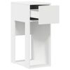 vidaXL Computer Tower Stand with Drawer White 30x44x74 cm