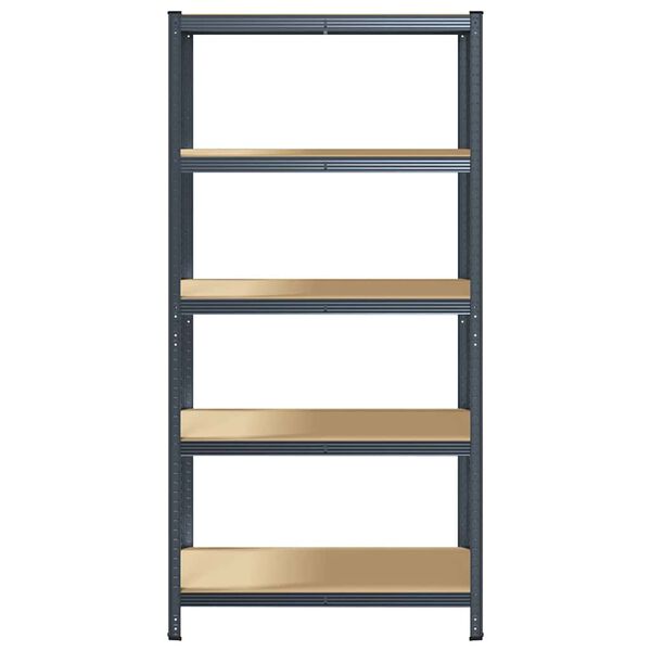 vidaXL 5-Layer Storage Shelf Anthracite Steel&Engineered Wood