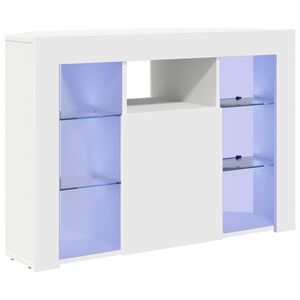 vidaXL Corner LED TV Cabinet White 100x40x68cm Engineered Wood