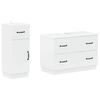 vidaXL 2 Piece Bathroom Cabinet Set HOORN White Engineered Wood