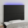 vidaXL LED Headboard Black 80 cm Faux Leather