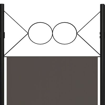 vidaXL 4-Panel Room Divider Anthracite 160x180 cm