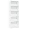 vidaXL Bookcase White 60x24x176 cm Engineered Wood