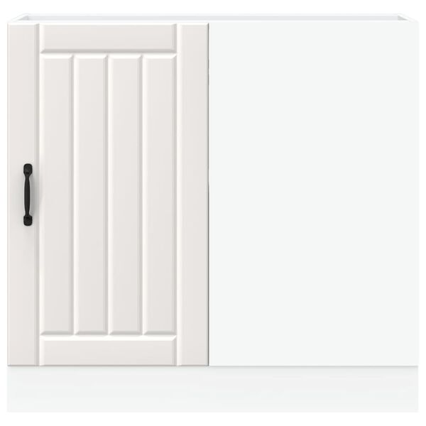 vidaXL Kitchen Base Cabinet Lucca White Engineered Wood