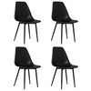 vidaXL Dining Chair | Set of 4 | Black | Polypropylene, Powder-Coated Metal