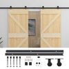 vidaXL Sliding Door 2 pcs 80 x 210 cm Solid Pine Wood