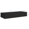 vidaXL Wall-mounted Drawer Shelves 2 pcs Black 60x23.5x10cm MDF