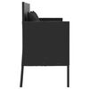 vidaXL Garden Bench with Cushions Black Poly Rattan