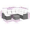 vidaXL 8 Piece Garden Sofa Set with Cushions Grey Poly Rattan